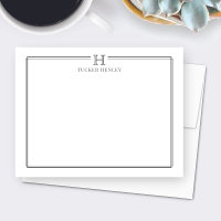 Papeterie de Bureau pour Hommes Cadeau Initial Gri
