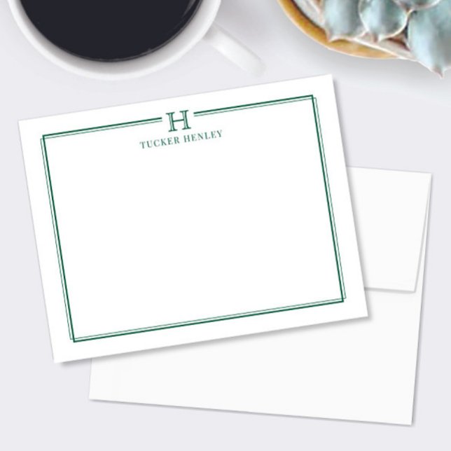 Carte De Correspondance Papeterie de Bureau pour Hommes, Cadeau Initial, V (Créateur téléchargé)