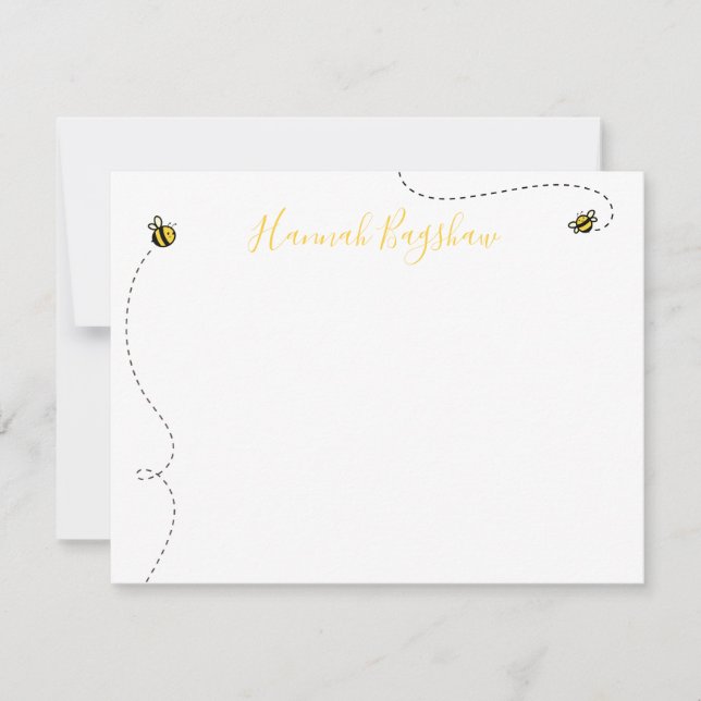 Carte De Correspondance Papeterie de l'abeille (Devant)