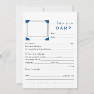 Carte De Correspondance Papeterie de lettre de camp