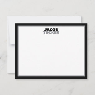 Carte De Correspondance Papeterie de marque Casual Stacked avec bordure no