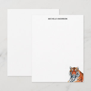 Carte De Correspondance Papeterie de tigre personnalisée tendance