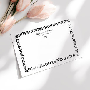 Carte De Correspondance Papeterie en duple avec main de Whimsical