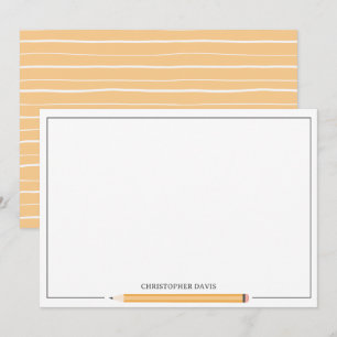 Carte De Correspondance Papeterie encadrée classique au crayon pour la ren