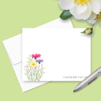 Papeterie florale aquarelle de fleurs sauvages de 