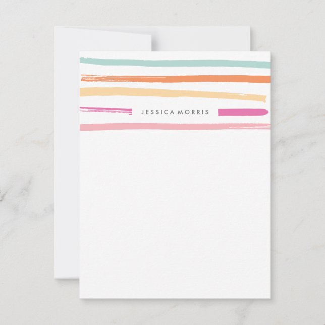 Carte De Correspondance Papeterie Fruit Stripes - Tangerine (Devant)