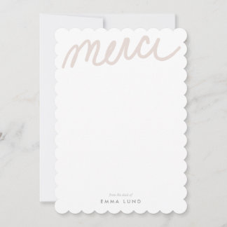 Carte De Correspondance Papeterie Lilac "Merci"