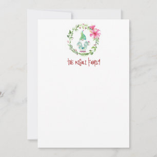 Carte De Correspondance Papeterie personnalisée au thème de lutin de Noël