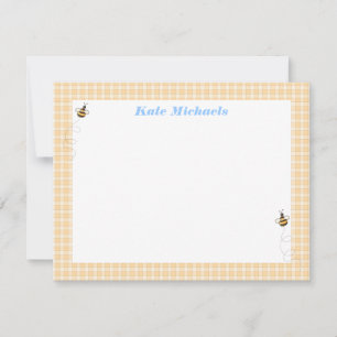 Carte De Correspondance Papeterie personnalisée aux abeilles occupées
