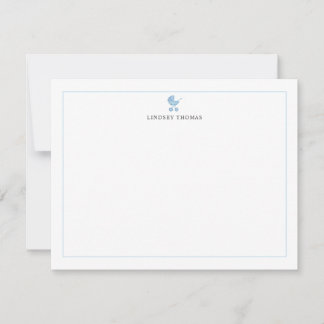 Carte De Correspondance Papeterie personnalisée avec calèche bébé bordure