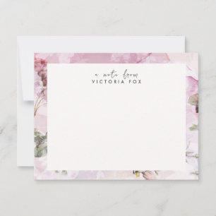Carte De Correspondance Papeterie personnalisée avec de jolies roses vinta