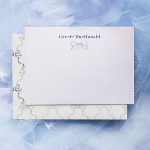 Carte De Correspondance Papeterie personnalisée avec des nœuds à l'aquarel