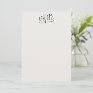 Carte De Correspondance Papeterie personnalisée avec nom Élégant chic Art