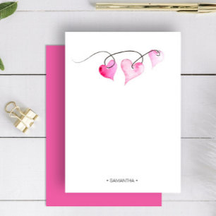 Carte De Correspondance Papeterie personnalisée de Saint-Valentin à l'aqua