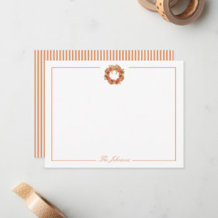 Carte De Correspondance Papeterie personnalisée de Thanksgiving d'automne