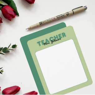 Carte De Correspondance Papeterie personnalisée pour enseignants Fin d'ann