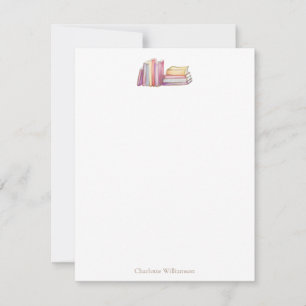 Carte De Correspondance Papeterie personnalisée thème littéraire pour les 