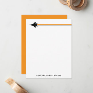 Carte De Correspondance Papeterie personnelle F-15 orange et noir