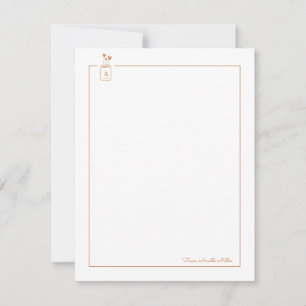 Carte De Correspondance Papeterie personnelle Pot en grès coeurs mignons M