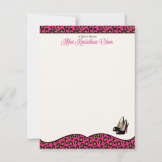 Carte De Correspondance Papeterie personnelle pour Khloe Kardashian