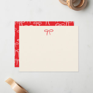 Carte De Correspondance Papeterie personnelle simple arc rouge festif