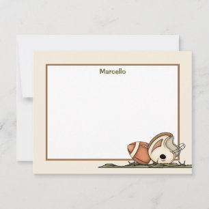 Carte De Correspondance Papeterie plate de vitesse du football