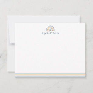 Carte De Correspondance Papeterie pour enfants à ligne arc-en-ciel bohème