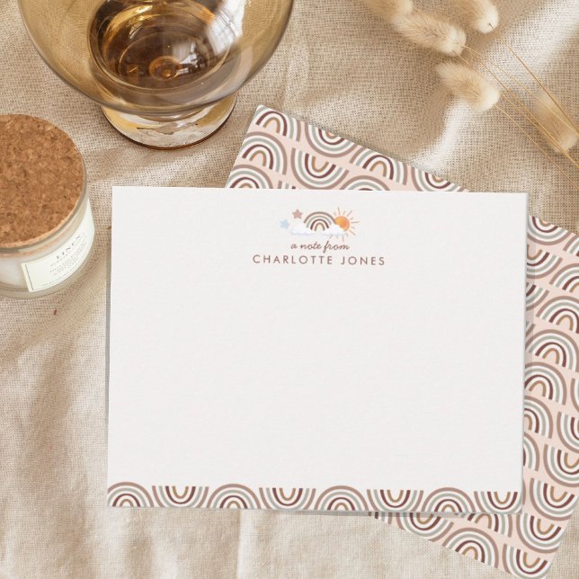 Carte De Correspondance Papeterie pour enfants à motif géométrique arc-en- (Créateur téléchargé)