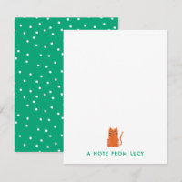Papeterie pour enfants de chat orange grincheux