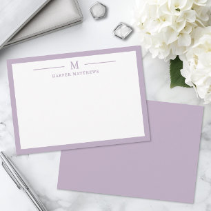 Carte De Correspondance Papeterie simple classique violette