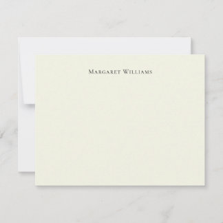 Carte De Correspondance Papier à crème blanche classique écrin Ecru Person