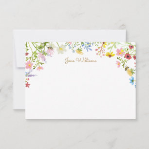 Carte De Correspondance Papier à Lettre Abeille Fleur des Champs Personnal