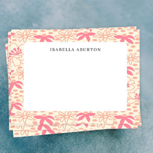 Carte De Correspondance Papier à Lettre Floral Joyeux