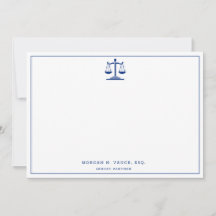 Papier à Lettre Juridique Échelles de Justice avec