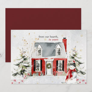 Carte De Correspondance Papier à Lettres Hearthlight Cozy Winter Home Pers