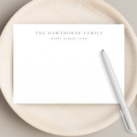 Papier à lettres monogramme familial personnalisé 