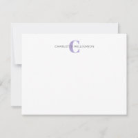 Papier à lettres monogramme personnalisé Lavender