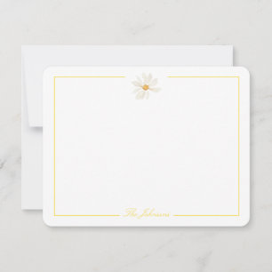 Carte De Correspondance Papier à lettres personnalisé à rayures jaunes