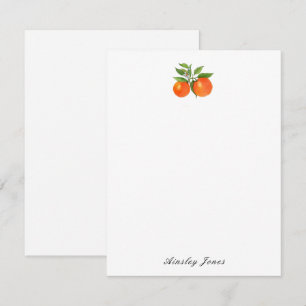 Carte De Correspondance Papier à lettres personnalisé aquarelle Orange