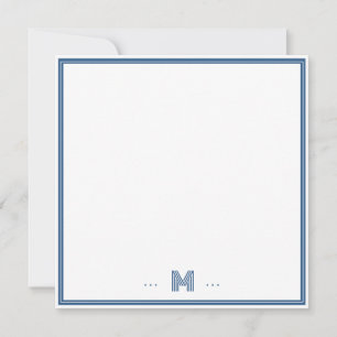 Carte De Correspondance Papier à lettres personnalisé avec bordure bleu ma