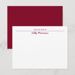Carte De Correspondance Papier à lettres personnalisé de Bourgogne De la p