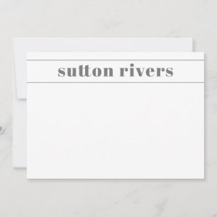 Carte De Correspondance Papier à lettres personnalisé de nom moderne