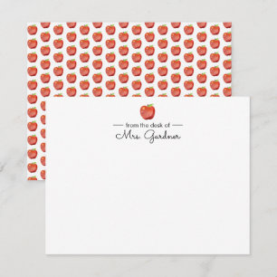 Carte De Correspondance Papier à lettres personnalisé Teacher Apple