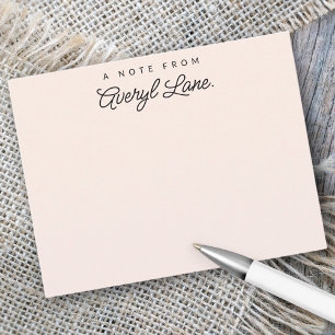 Carte De Correspondance Papier à lettres personnalisées à script simple ro