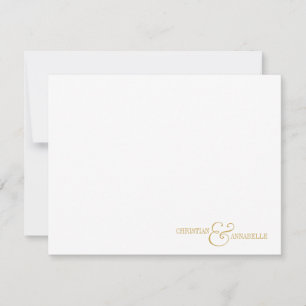 Carte De Correspondance Papier à lettres personnalisées Faux Gold Scallop