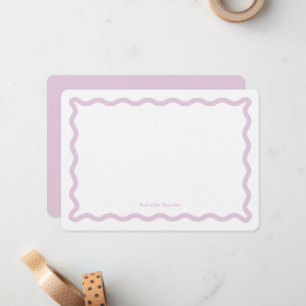 Carte De Correspondance Papier à lettres personnalisées Retro Wavy
