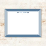 Carte De Correspondance Papier à lettres professionnel à 2 tons bleu ardoi<br><div class="desc">Cette conception comporte une bordure à deux tons avec de l'espace pour un nom. Cliquez sur le bouton personnaliser si vous souhaitez déplacer/mettre à l'échelle les images et modifier le texte ! Des variantes de ce design, des couleurs supplémentaires, ainsi que des produits de coordination sont disponibles dans notre boutique,...</div>