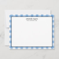 Papier à lettres rustique bleu avec monogramme en 