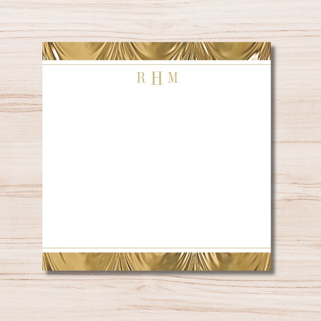 Carte De Correspondance Papier à lettres tendance à trois monogrammes déco (Créateur téléchargé)