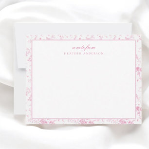 Carte De Correspondance Papier à lettres vintage rose floral personnalisé